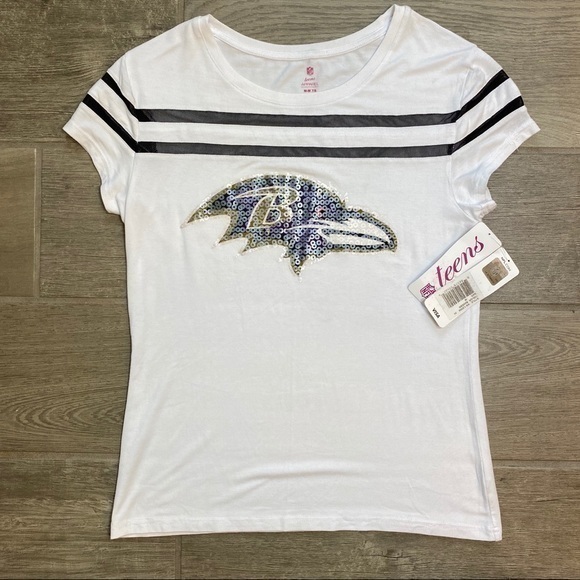 NWT NFL Teens Baltimore Ravens Tee shirt in size M - Picture 1 of 4
